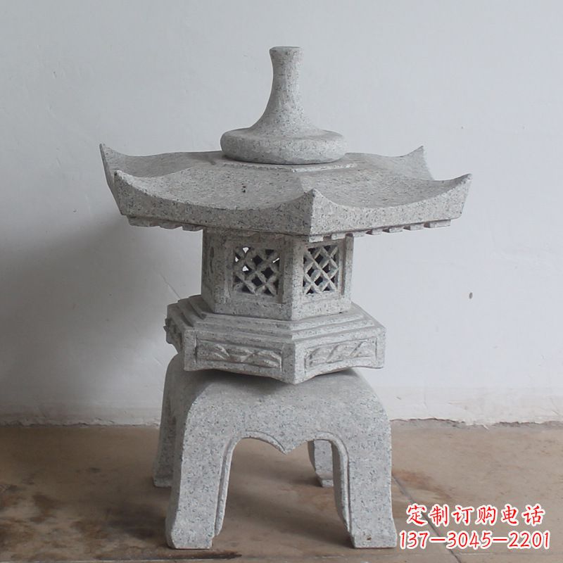 海南传统中式雕塑大理石石灯