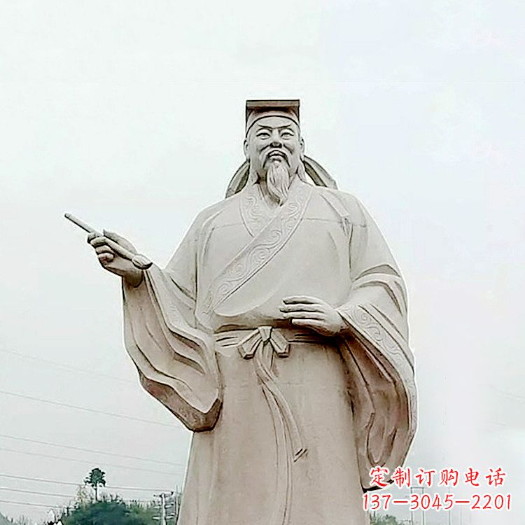 海南精美石雕王羲之景观雕塑