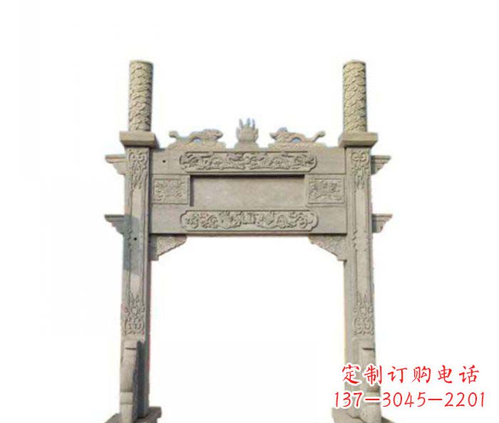 海南产品名称中领雕塑-牌坊石雕