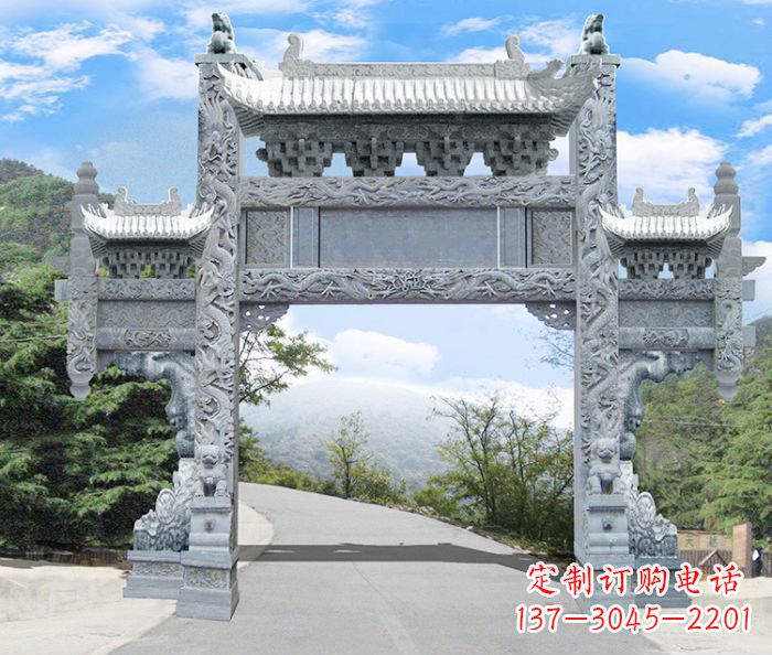 海南精美牌坊雕塑