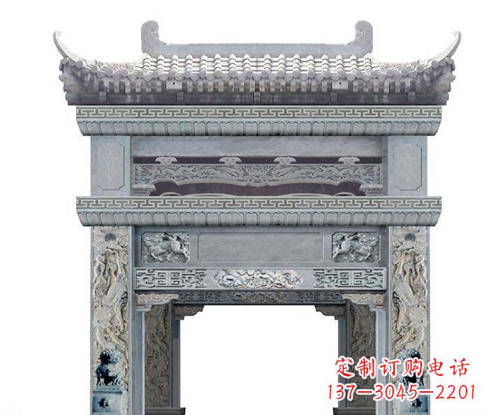 海南精美石雕牌坊雕塑