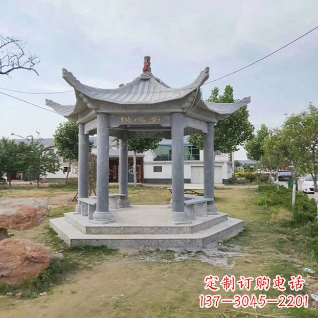 海南中领雕塑 | 六角石凉亭公园雕塑