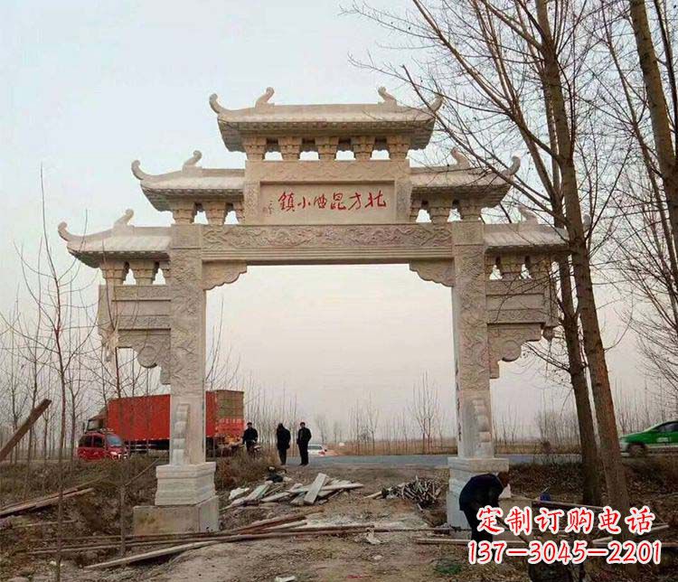 海南大理石牌坊石雕