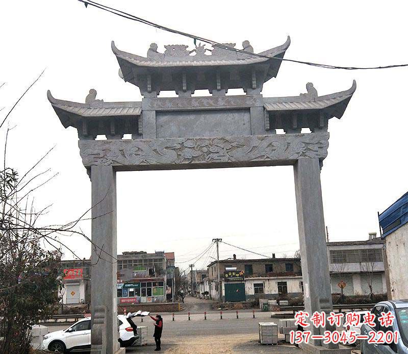 海南精美大理石牌坊石雕