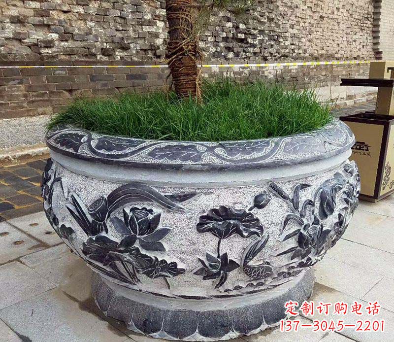海南精美花盆雕塑,点亮你的道路景观