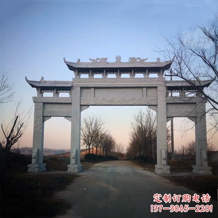 海南品质卓越的道路三门石牌坊雕塑