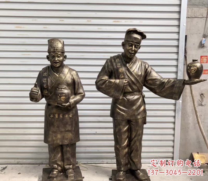 海南店小二铜雕古风系列