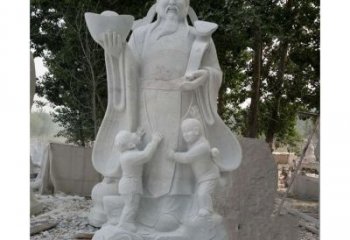 海南大理石财神雕塑——守护家庭繁荣
