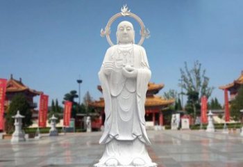 海南大理石地藏菩萨雕塑象征佛法的传承