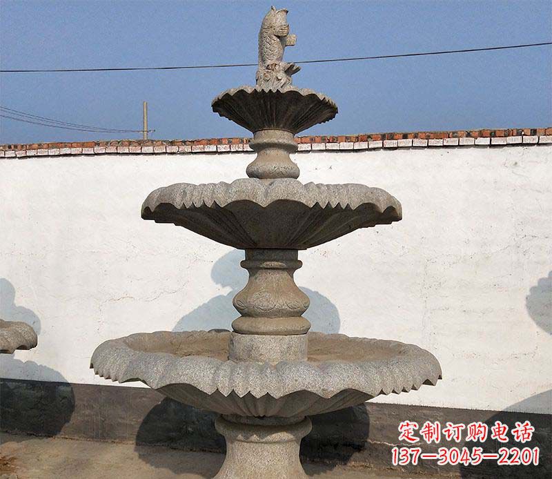 海南多层石质喷泉雕塑