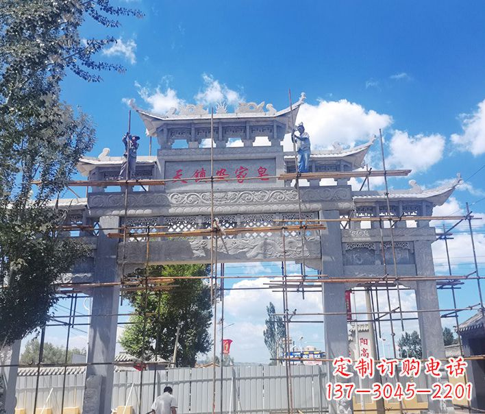 海南方牌坊石雕