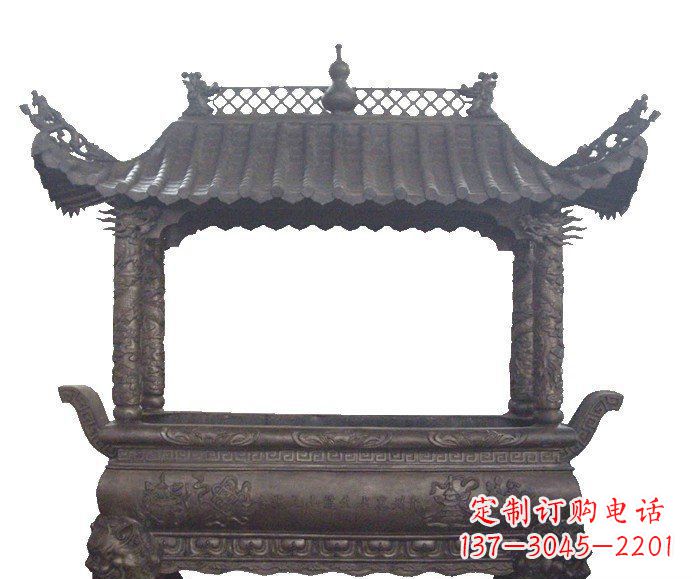 海南古典庙宇香炉铜雕