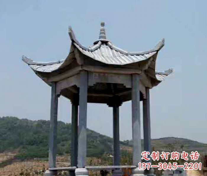 海南仿古石雕凉亭