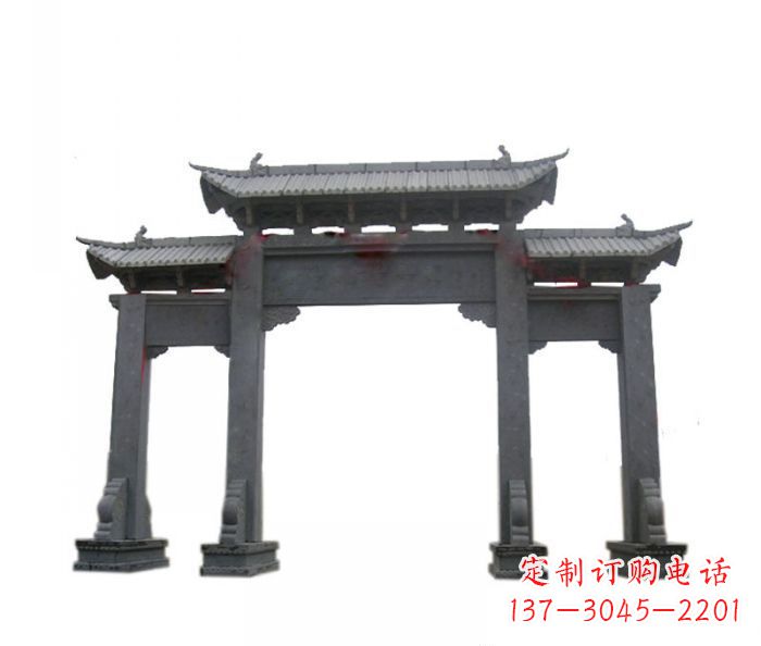 海南精美仿古牌坊石雕