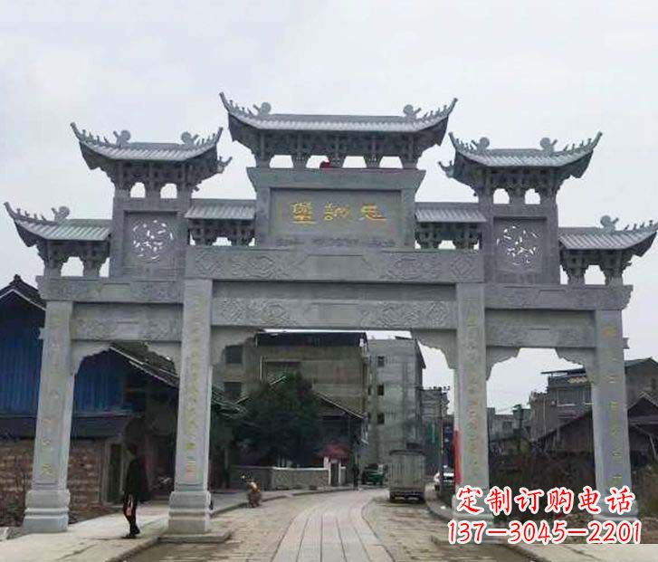海南精美牌坊石雕