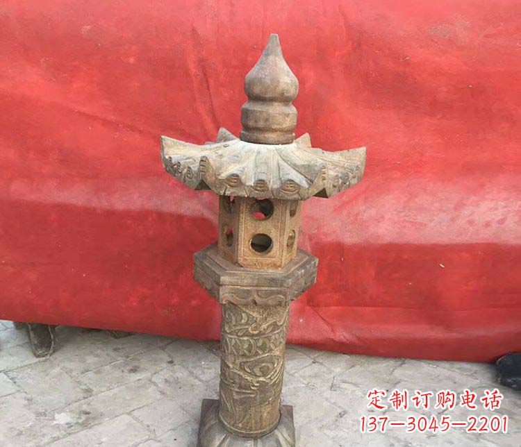 海南传统风格石灯雕塑