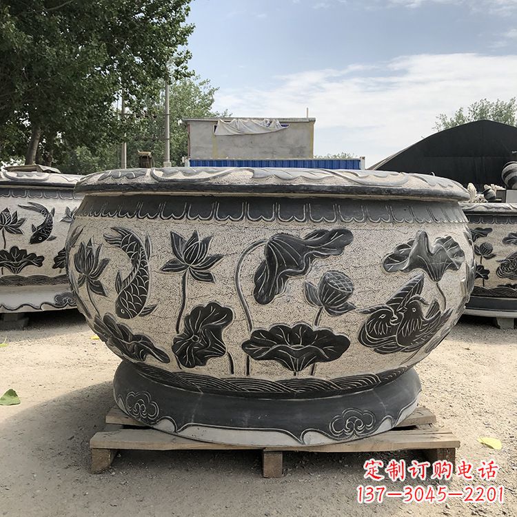 海南仿古鱼缸花盆摆件