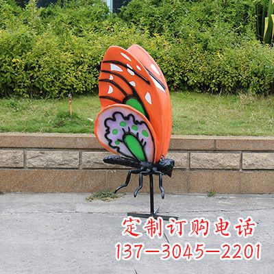 海南高端红色蝴蝶雕塑