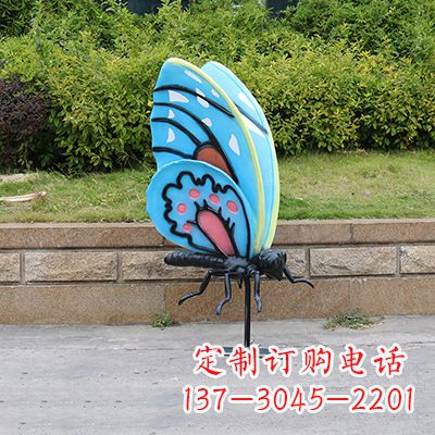 海南蓝色大号蝴蝶雕塑