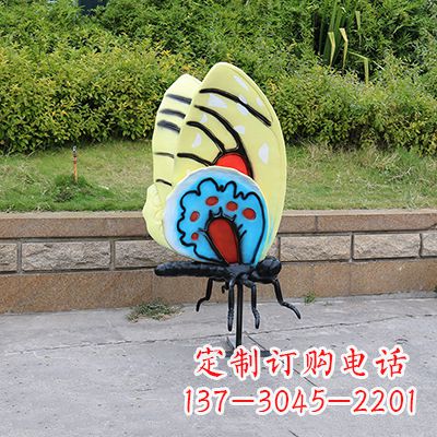 海南大号黄色蝴蝶雕塑