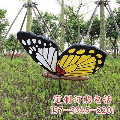 海南 黄白黑款蝴蝶雕塑