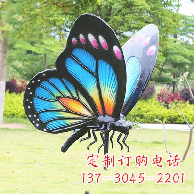 海南蓝蝴蝶雕塑-让你的室内空间焕发生机
