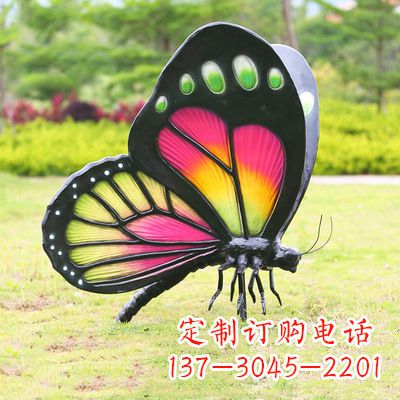 海南仿真蝴蝶_品红色款405x78x110