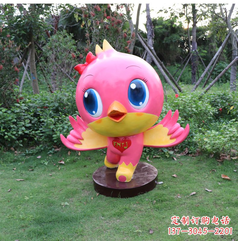 海南玻璃钢卡通鸽子雕塑