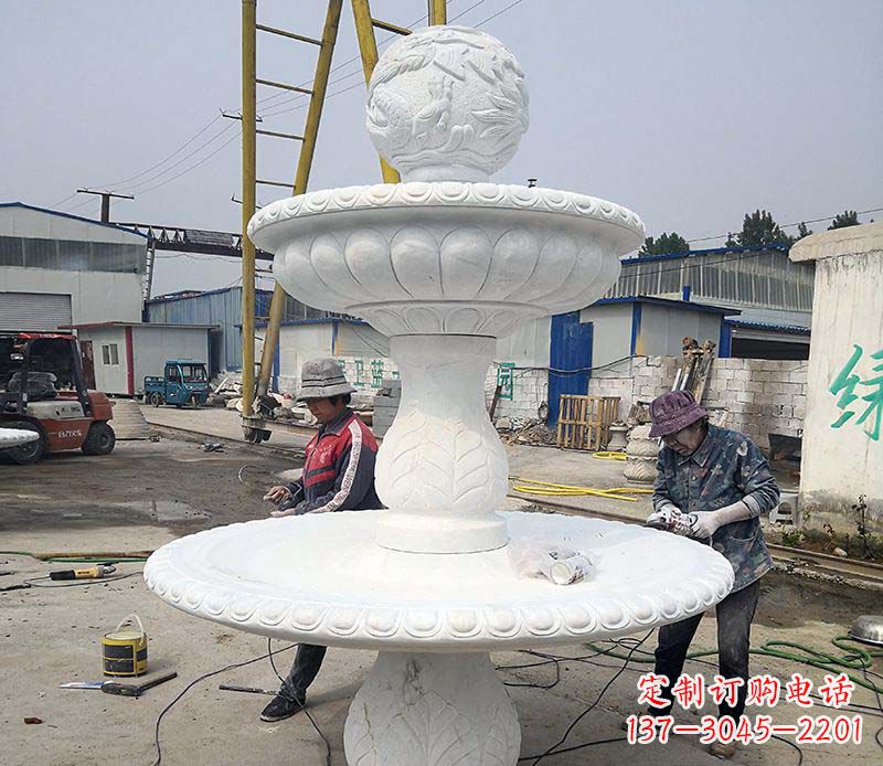 海南风水球喷泉石雕塑