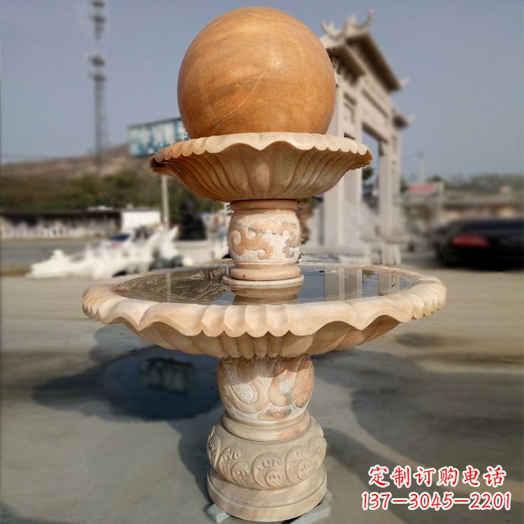 海南精致的风水球石雕塑