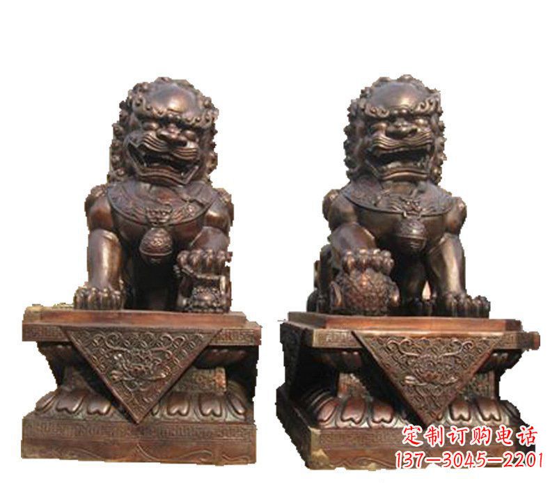 海南公司汇丰狮子铜雕塑摆件 (2)