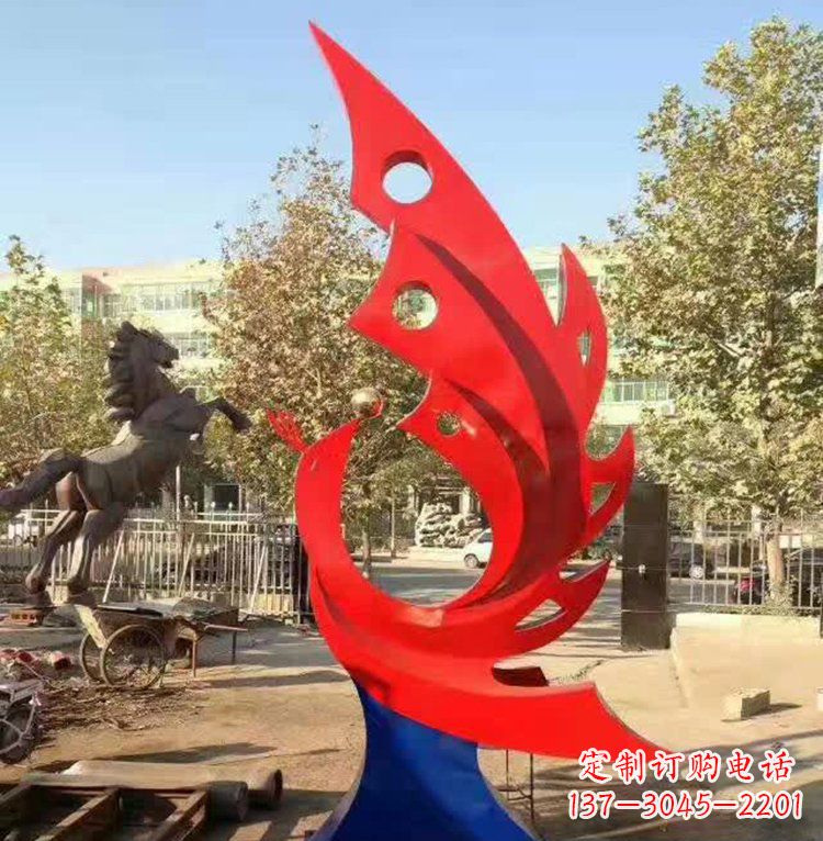 海南艺术精美的不锈钢凤凰雕塑