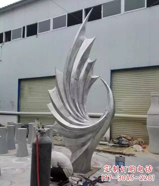 海南 不锈钢凤凰抽象雕塑