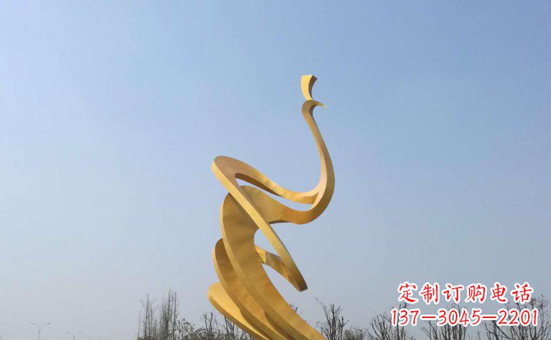 海南抽象凤凰不锈钢雕塑