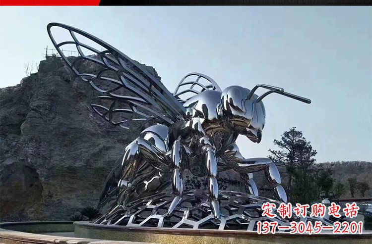 海南优雅活泼的不锈钢大型蚂蚁雕塑