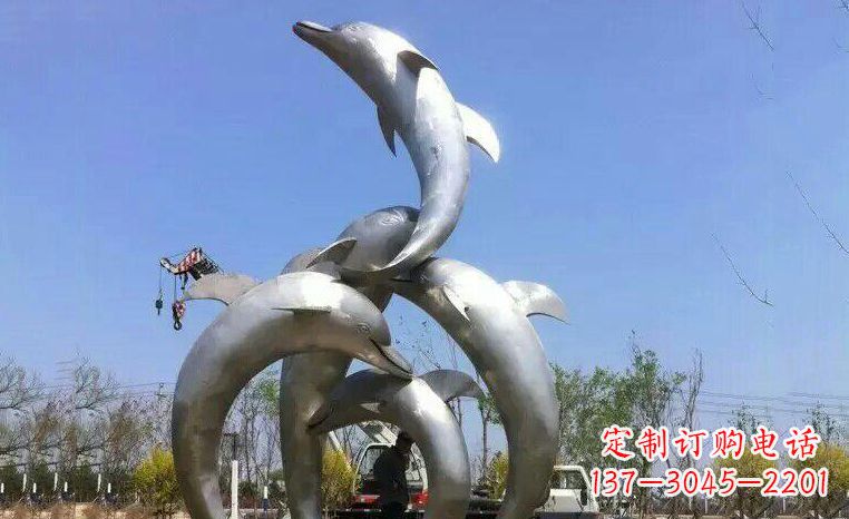 海南品质精美的不锈钢海豚雕塑