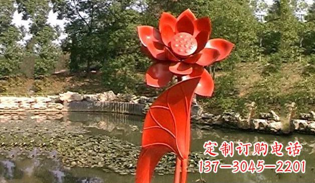 海南精美不锈钢荷花雕塑