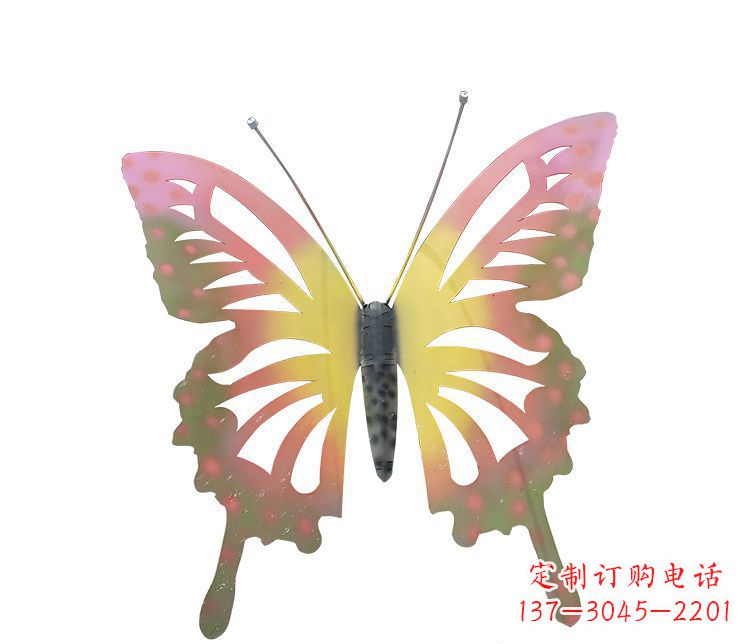 海南梦幻缤纷不锈钢蝴蝶摆件雕塑
