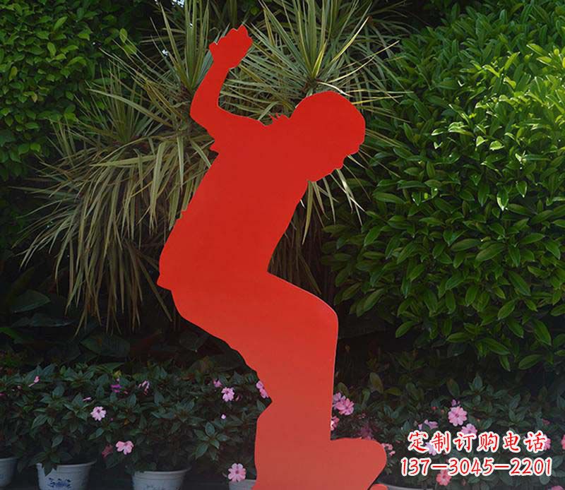 海南不锈钢男孩滑板雕塑