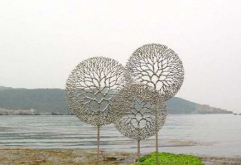 海南 迷人的不锈钢蒲公英雕塑
