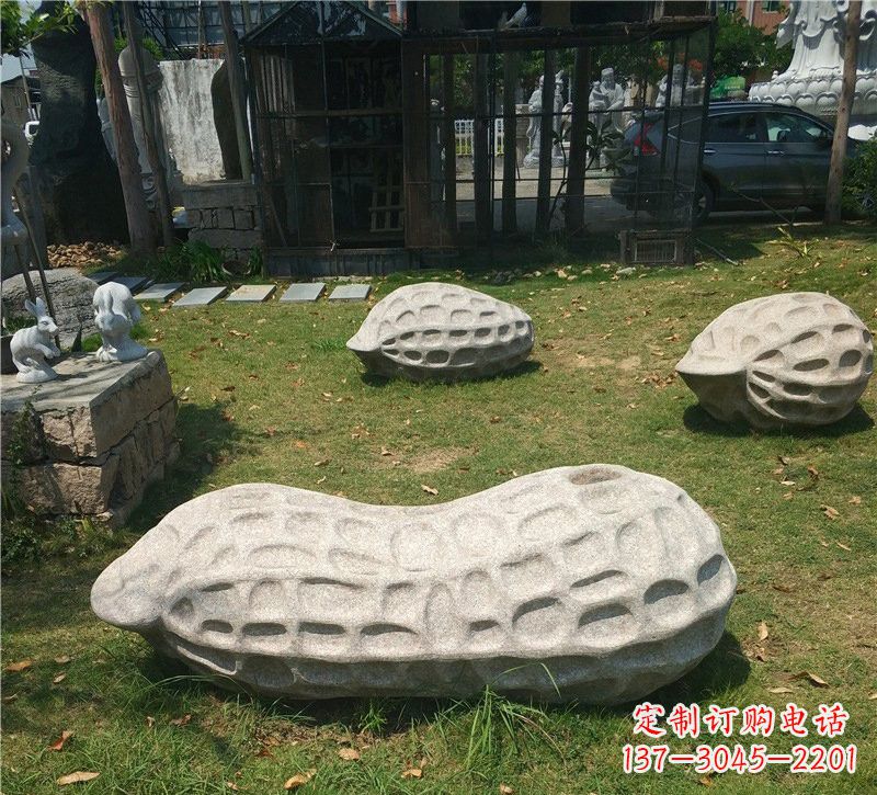 海南精美大理石花生雕塑