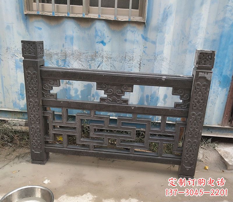海南集乐馆大理石栏板雕塑