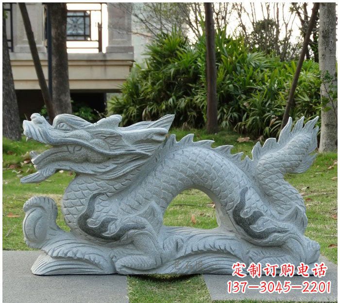 海南精美雕刻的大理石龙雕塑
