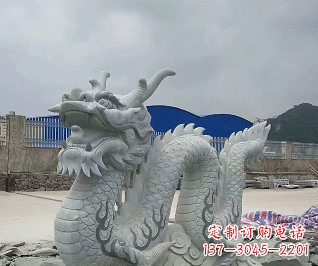 海南大理石生肖龙景观石雕