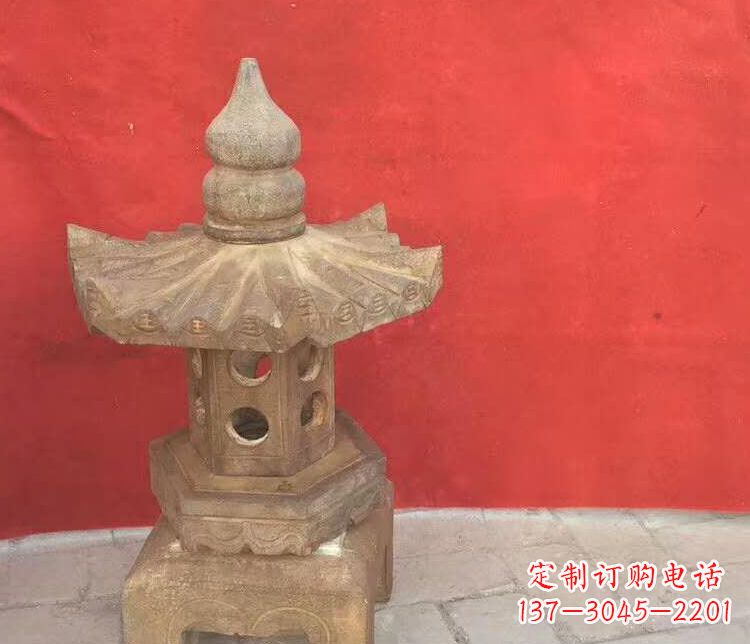 海南景观仿古石灯雕塑