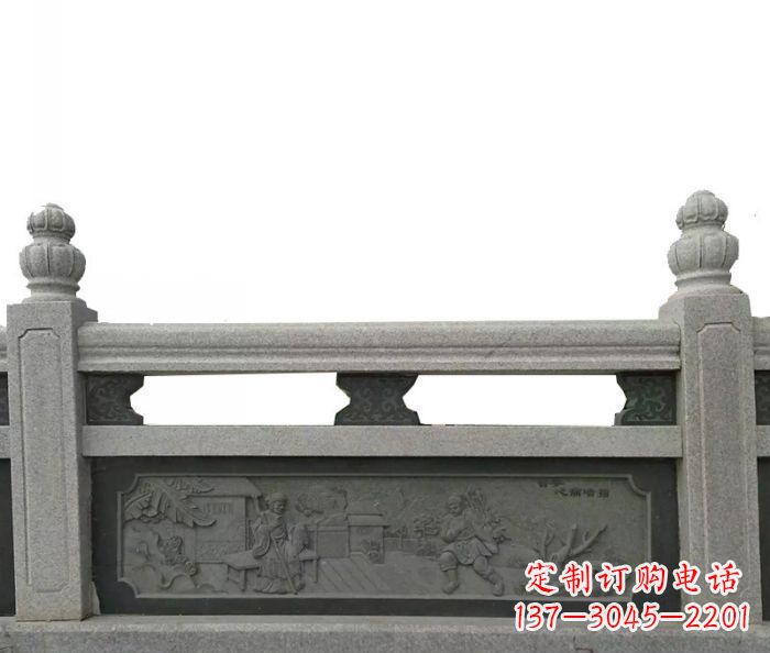 海南中领雕塑艺术品-公园仿古石雕栏板