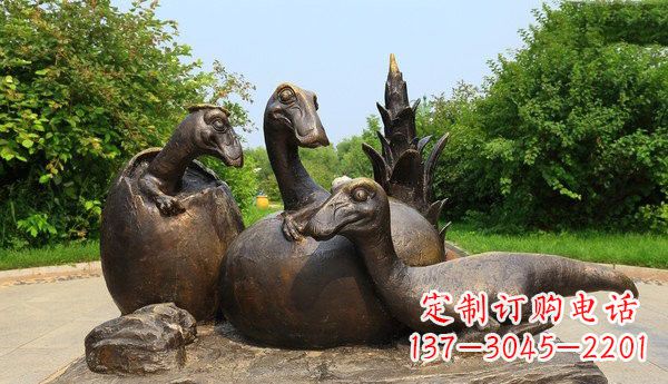海南公园仿真恐龙铜雕