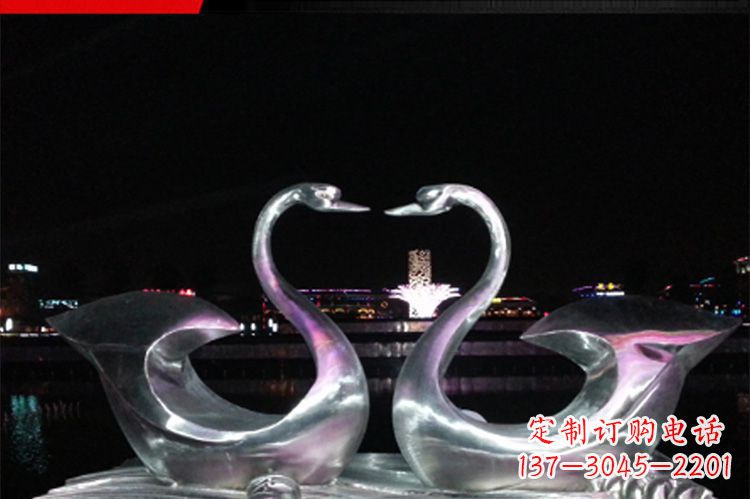 海南中领雕塑定制不锈钢仙鹤雕塑