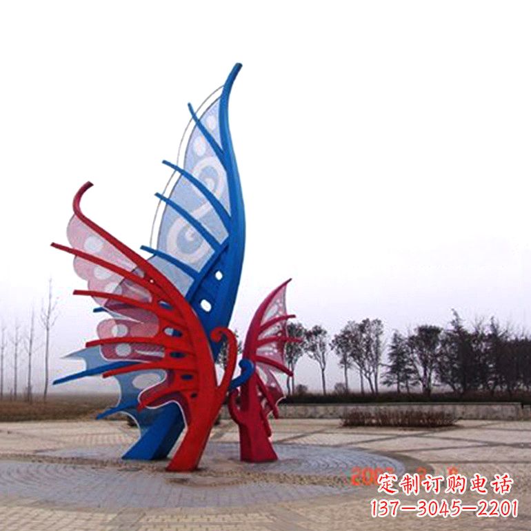 海南精美蝴蝶不锈钢景观雕塑