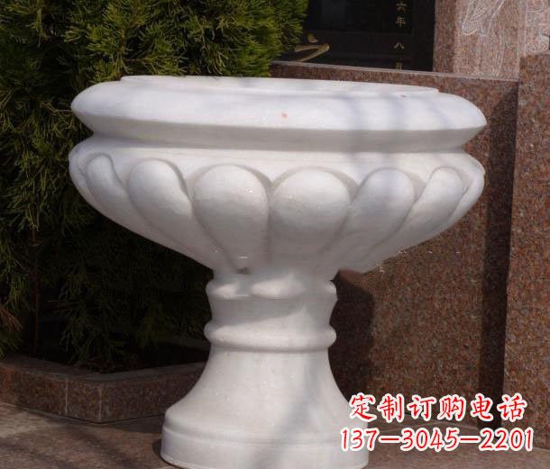 海南中领雕塑——汉白玉花盆石雕